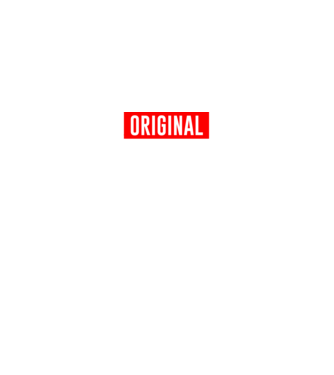 Original 1974 minta királykék pólón