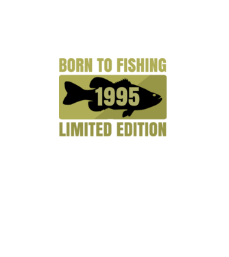 Born to Fishing 1995 minta fekete pólón