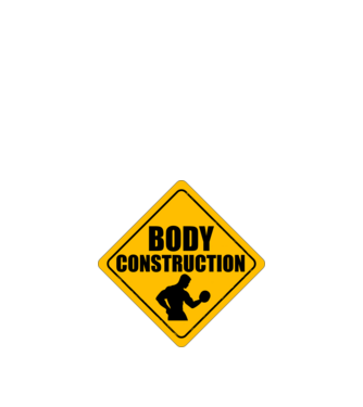 Body Construction minta fehér pólón