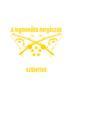 Horgász - Augusztus minta fekete pólón