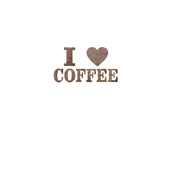 I love Coffee minta szürke pólón