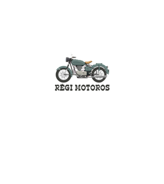 Régi motoros minta fehér pólón