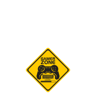 Gamer Zone minta fekete pólón