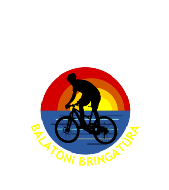 Balatoni bringatúra minta fekete pólón