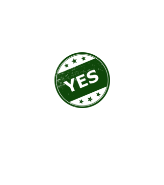Yes - Igen minta fehér pólón