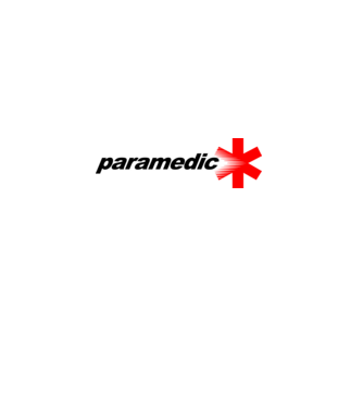 Paramedic (black) minta szürke pólón