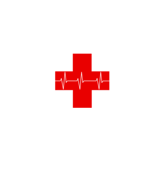 Red Cross EKG minta fehér pólón