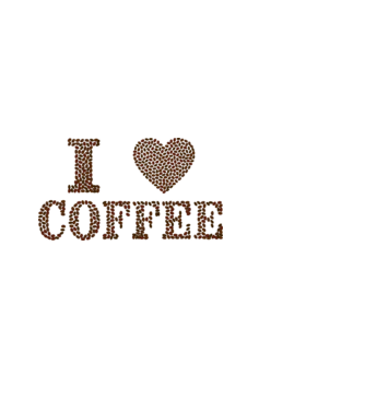 I love Coffee minta fekete pólón