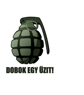 Dobok egy üzit minta fekete pólón