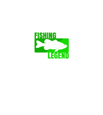Fishing Legend (zöld) minta fekete pólón