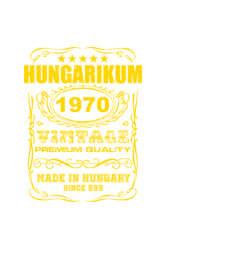 Hungarikum 1970  minta fehér pólón