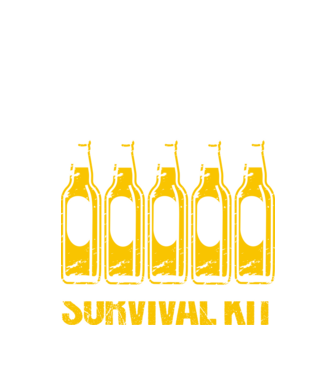 Survival kit (beer) minta fekete pólón
