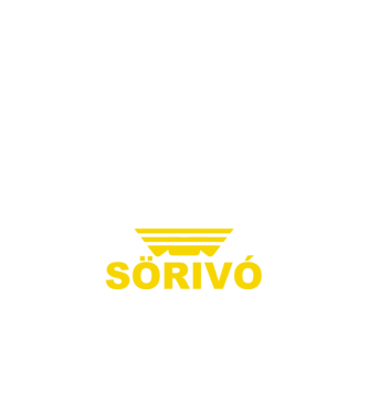 Sörivó (yellow) minta fekete pólón