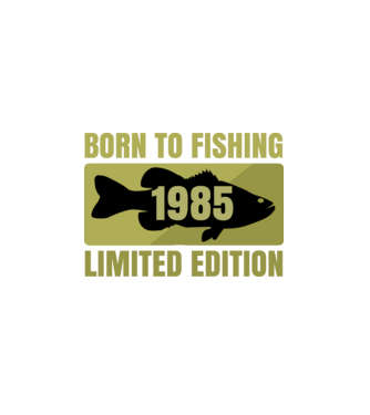 Born to Fishing 1985 minta fehér pólón