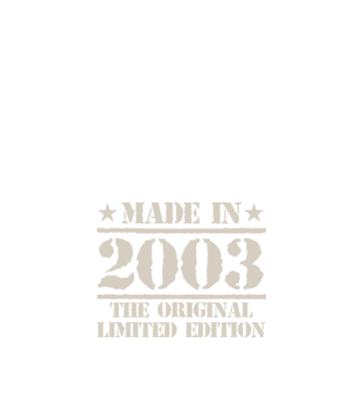 Made in 2003 minta fekete pólón
