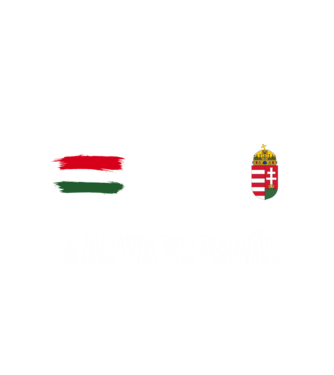 Magyarország címer és zászló minta fehér pólón