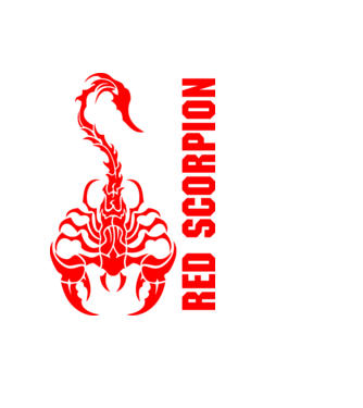Red Scorpion minta fekete pólón