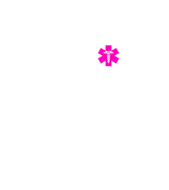 Ambulance (pink) minta fehér pólón