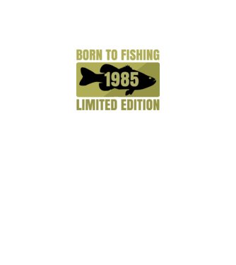 Born to Fishing 1985 minta fekete pólón
