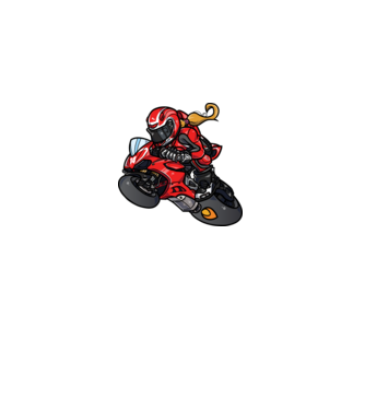 Motoros csaj minta fehér pólón
