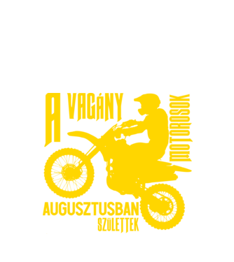 Vagány motoros (augusztus) minta fekete pólón