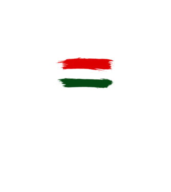 Magyar zászló (festett stílus) minta királykék pólón
