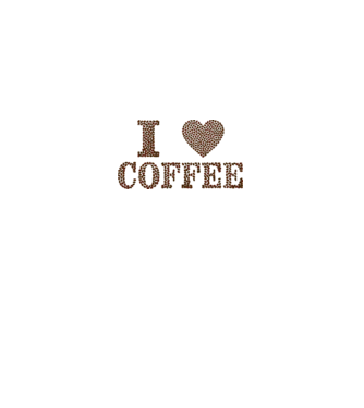 I love Coffee minta szürke pólón
