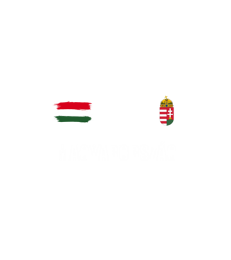 Magyarország címer és zászló minta fehér pólón