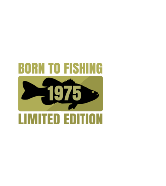 Born to Fishing 1975 minta fekete pólón