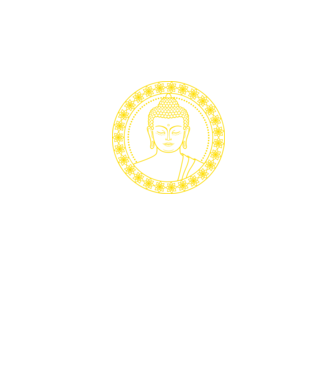 Buddha minta sötétkék pólón