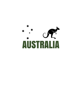 Australia minta sötétszürke pólón