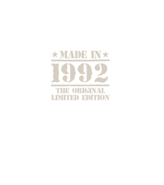 Made in 1992 minta fekete pólón