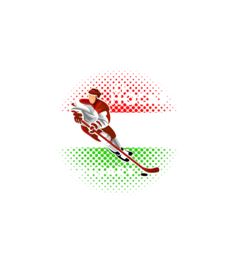 IceHockey Hungary minta fehér pólón