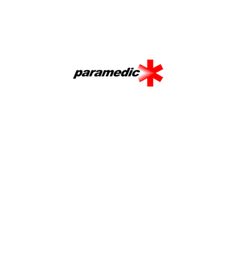Paramedic (black) minta fehér pólón