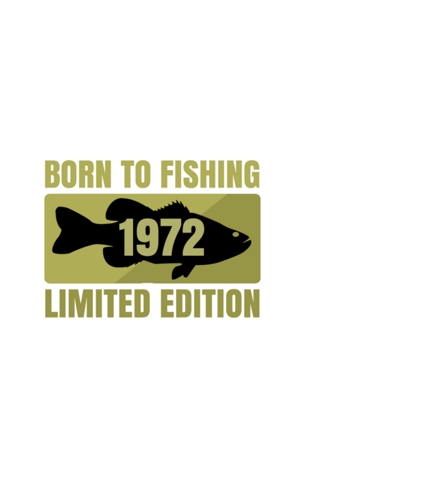Born to Fishing 1972 minta fekete pólón