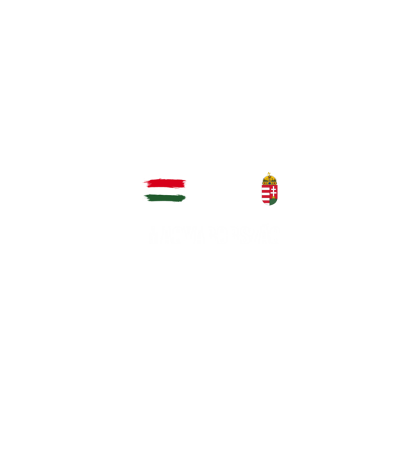 Magyarország címer és zászló minta fekete pólón