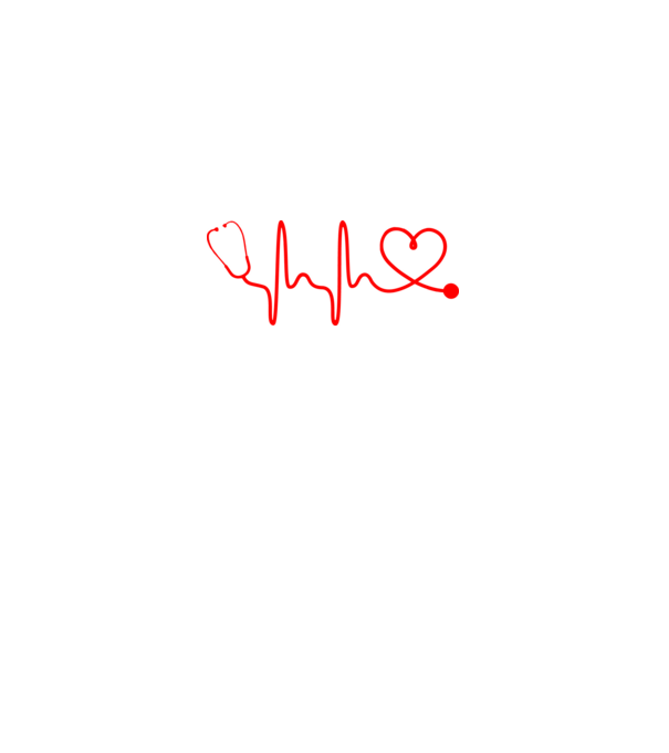 EKG Sztetoszkóp minta fehér pólón