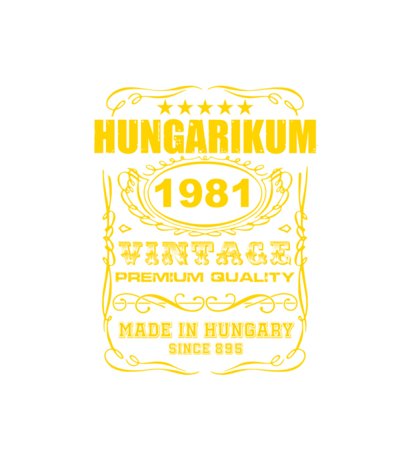 Hungarikum 1981 minta fehér pólón