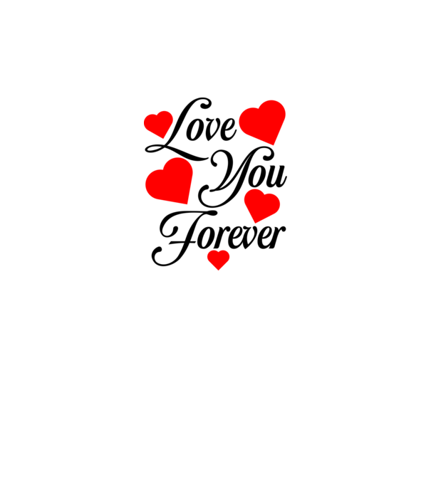Love you forever (fekete) minta fehér pólón