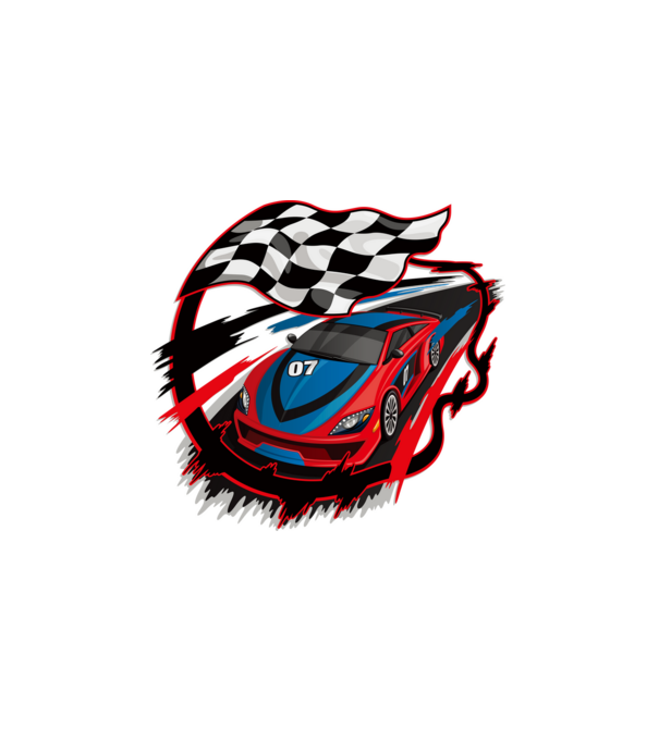 Racing minta fehér pólón
