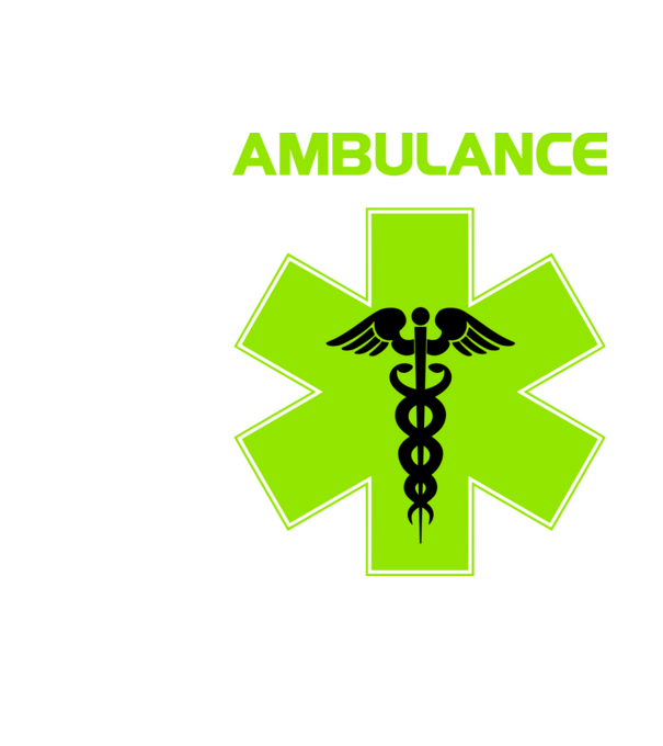 Ambulance (green) minta fehér pólón