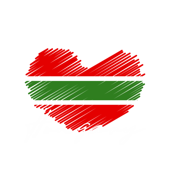 Magyar szív minta fehér pólón