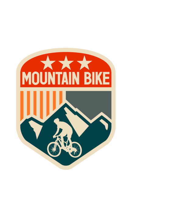 Mountain Bike minta fehér pólón