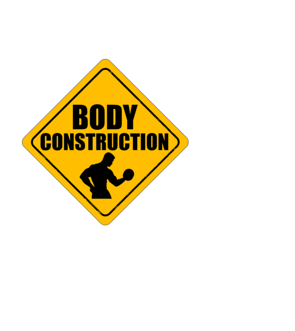 Body Construction minta fehér pólón