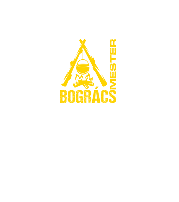 Bogrács mester (sárga) minta türkiz pólón