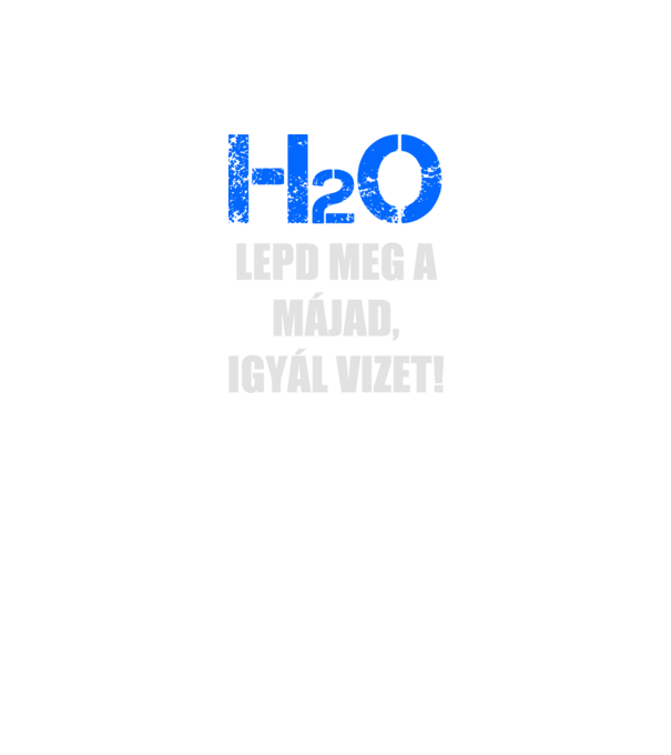 H2O minta fekete pólón