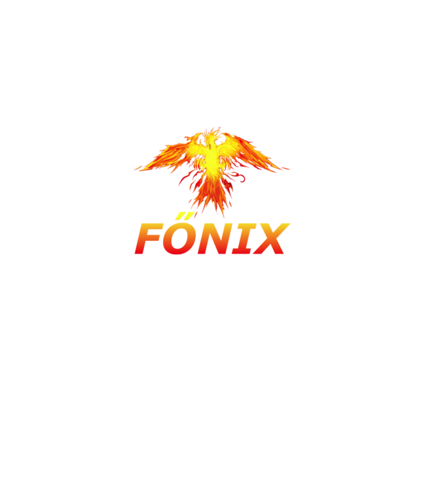 Főnix minta fekete pólón
