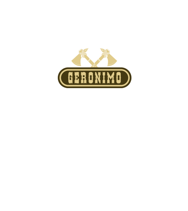 Geronimo minta fekete pólón