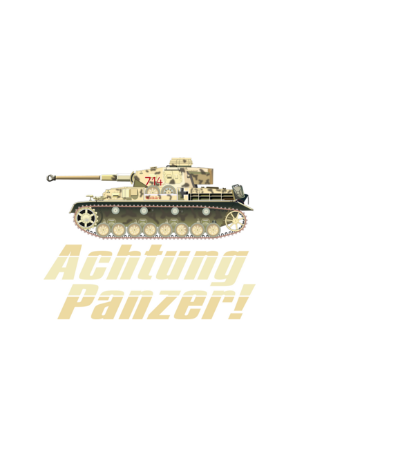 Achtung Panzer minta fekete pólón