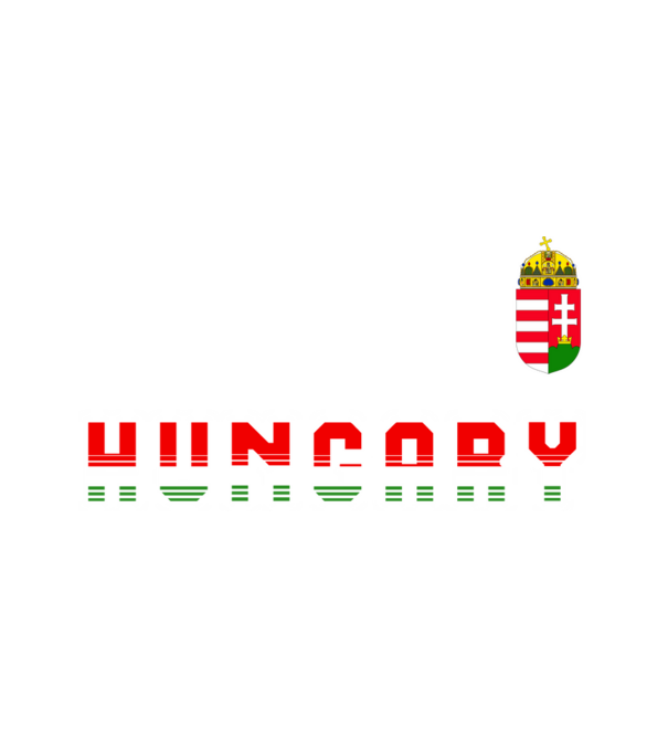 Hungary címer minta fehér pólón